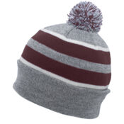 Knit Fold Over Pom-Pom Beanie Thumbnail