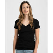Women's Fine Jersey V-Neck T-Shirt Thumbnail