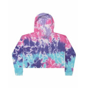 Women's Tie-Dyed Crop Hooded Sweatshirt Thumbnail