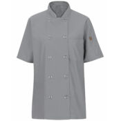 Women's Mimix™ Short Sleeve Chef Coat with OilBlok Thumbnail