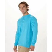 Unisex Henley Long Sleeve T-Shirt Thumbnail