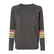Women's Striped Sleeves Crewneck Sweatshirt Thumbnail