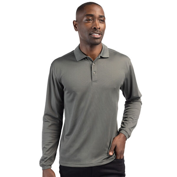 Clique Spin Eco Performance Pique Long Sleeve Mens Polo Thumbnail