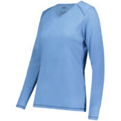 Ladies Super Soft-Spun Poly Long Sleeve Tee Thumbnail