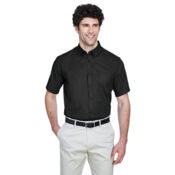 Men's Tall Optimum Short Sleeve Twill Dress Shirt Thumbnail