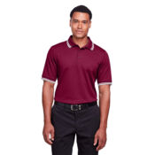 Men's CrownLux Performance® Plaited Tipped Polo Thumbnail
