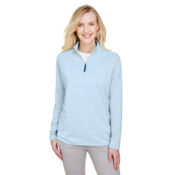 Women's CrownLux Performance® Clubhouse Micro-Stripe Quarter-Zip Pullover Thumbnail