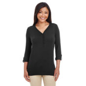 Women's Perfect Fit™ Y-Placket Convertible Sleeve Knit Top Thumbnail