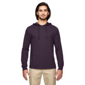 Unisex Eco Jersey Pullover Hooded Long Sleeve T-Shirt Thumbnail