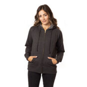 Women's Heathered Full-Zip Hooded Sweatshirt Thumbnail