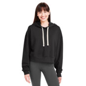 Women's Vintage Oversized Cropped Hooded Sweatshirt Thumbnail