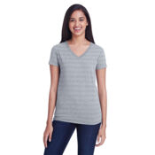Women's Invisible Stripe V-Neck T-Shirt Thumbnail