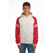 Unisex NuBlend ® Varsity Colorblock Hooded Sweatshirt Thumbnail
