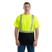 Men's Hi-Vis Class 2 Color Blocked Pocket T-Shirt Thumbnail