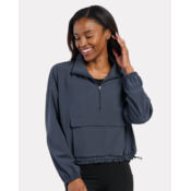 Women's Stretch Woven Quarter-Zip Pullover Thumbnail
