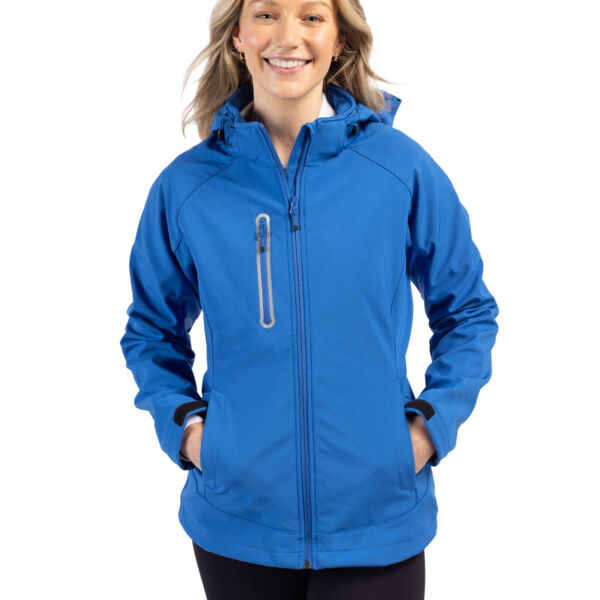Clique Milford Waterproof Softshell Full Zip Hooded Womens Jacket Thumbnail