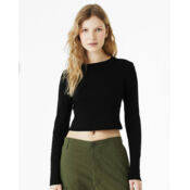 Women's Micro Rib Long Sleeve Baby Tee Thumbnail