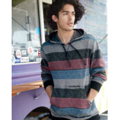 Men's Printed Stripes Fleece Sweatshirt Thumbnail