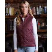 Women's Vintage Diamond Quilted Vest Thumbnail