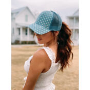 Polka Dot Mesh Back CC Ball Cap Thumbnail