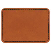 3 1/2" x 2 1/2" Rectangle  Laserable Leatherette Patch with Adhesive Thumbnail