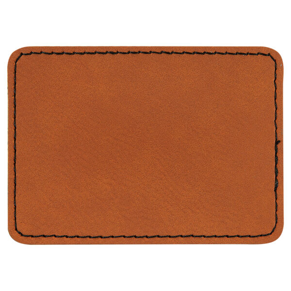 3 1/2" x 2 1/2" Rectangle  Laserable Leatherette Patch with Adhesive Thumbnail
