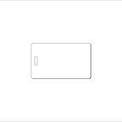 4.25" x 2.5" Gloss Unisub FRP Sublimatable 2-Sided Rectangle Bag Tag AND  9" Clear Plastic Unisub Bag Tag Straps/Loops Thumbnail