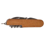 3 1/2" Wooden 8-Function Multi-Tool Pocket Knife Thumbnail