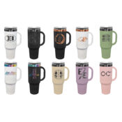Polar Camel 40 oz. ION-Plated Travel Mug with Handle, Straw Included Thumbnail
