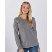 Women's Solid Preppy Patch Long Sleeve T-Shirt Thumbnail