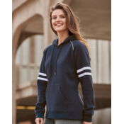 Women's Varsity Fleece Piped Hooded Sweatshirt Thumbnail