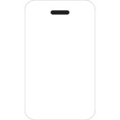 2" x 3 1/2" White Sublimatable UVSub Aluminum Luggage Tag W/ Clear Plastic Bag Tag Straps Thumbnail