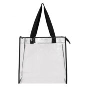 Clear Zippered Tote with Full Gusset Thumbnail