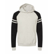 Unisex Nublend® Varsity Colorblocked Raglan Hooded Sweatshirt Thumbnail