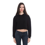 Women's Cropped Fleece Hooded Sweatshirt Thumbnail