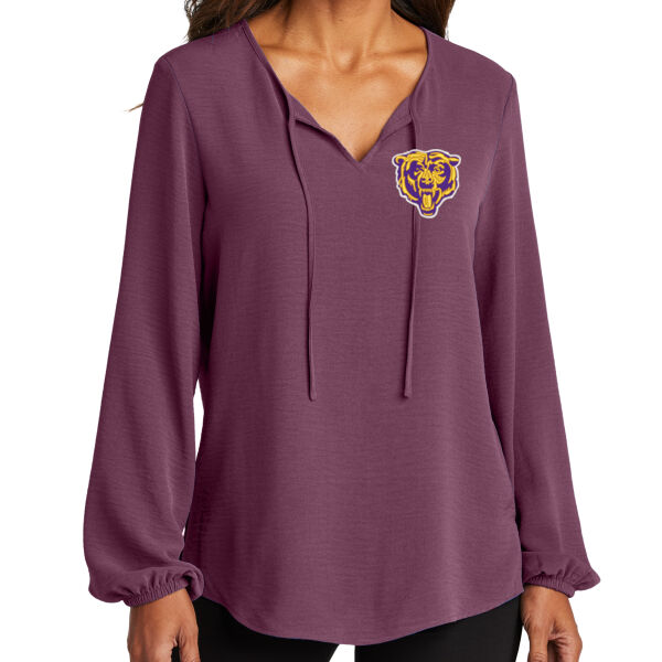 Lexington  - Women's Textured Crepe Blouse Thumbnail